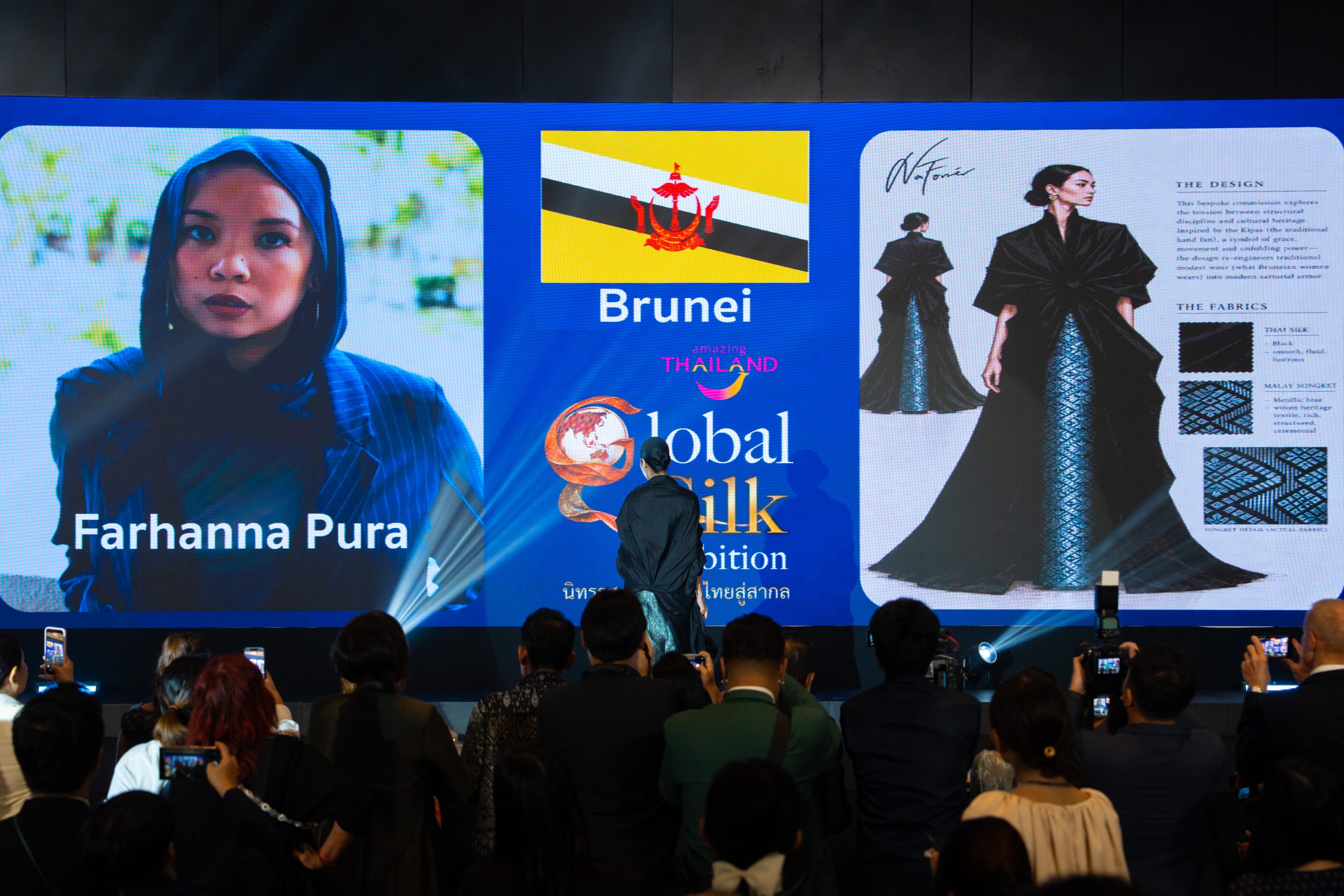 Brunei designer showcases cultural heritage through Thai silk exhibition