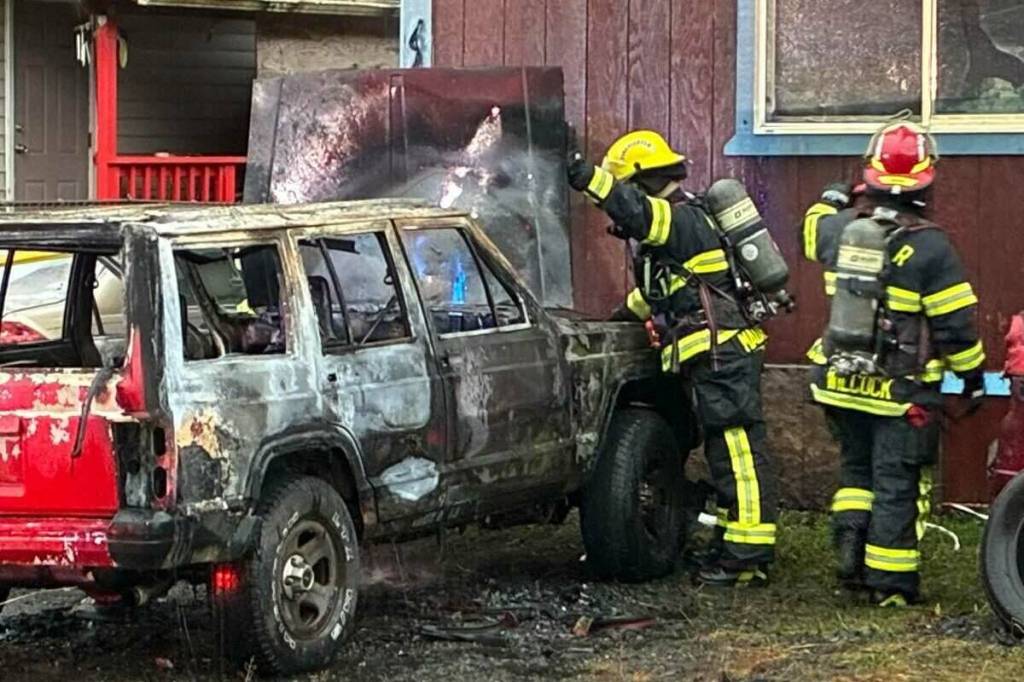 A swift response by Capital City Fire Rescue crews on Wednesday morning prevented a vehicle fire from consuming a Lemon Creek home. (Capital City Fire Rescue)