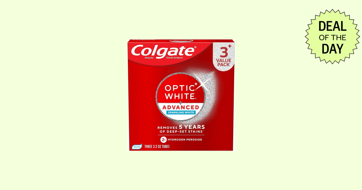 Colgate Optic White Toothpaste 3-Pack is 47% Off: Deal of the Day
