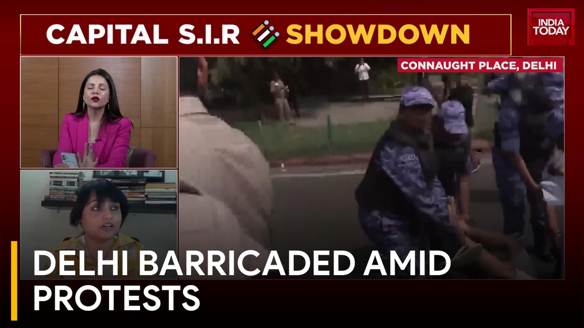 Delhi Barricaded, MPs Detained Amid Protests; Congress Slams Centre