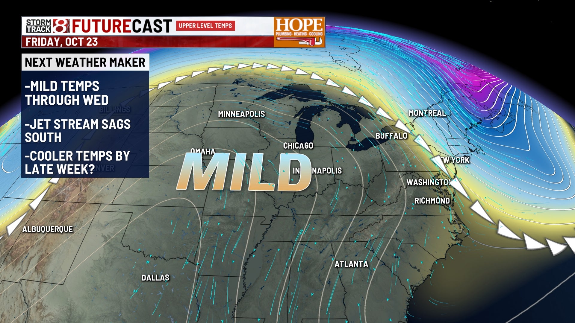 Extended dry pattern anchors central Indiana through early next week | Oct. 21, 2026
