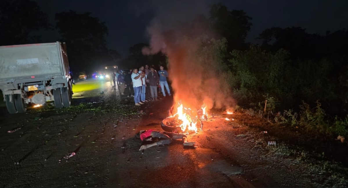 Four killed, two injured after multi-vehicle crash triggers fire on Doomdooma bypass