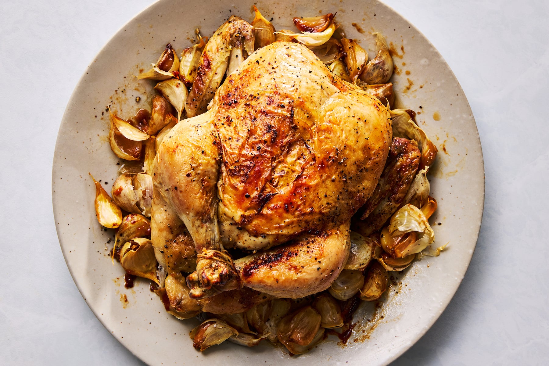 Garlic-butter roast chicken