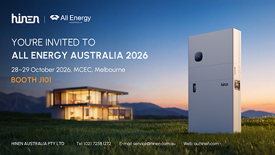 Hinen invites you to All Energy Australia 2026