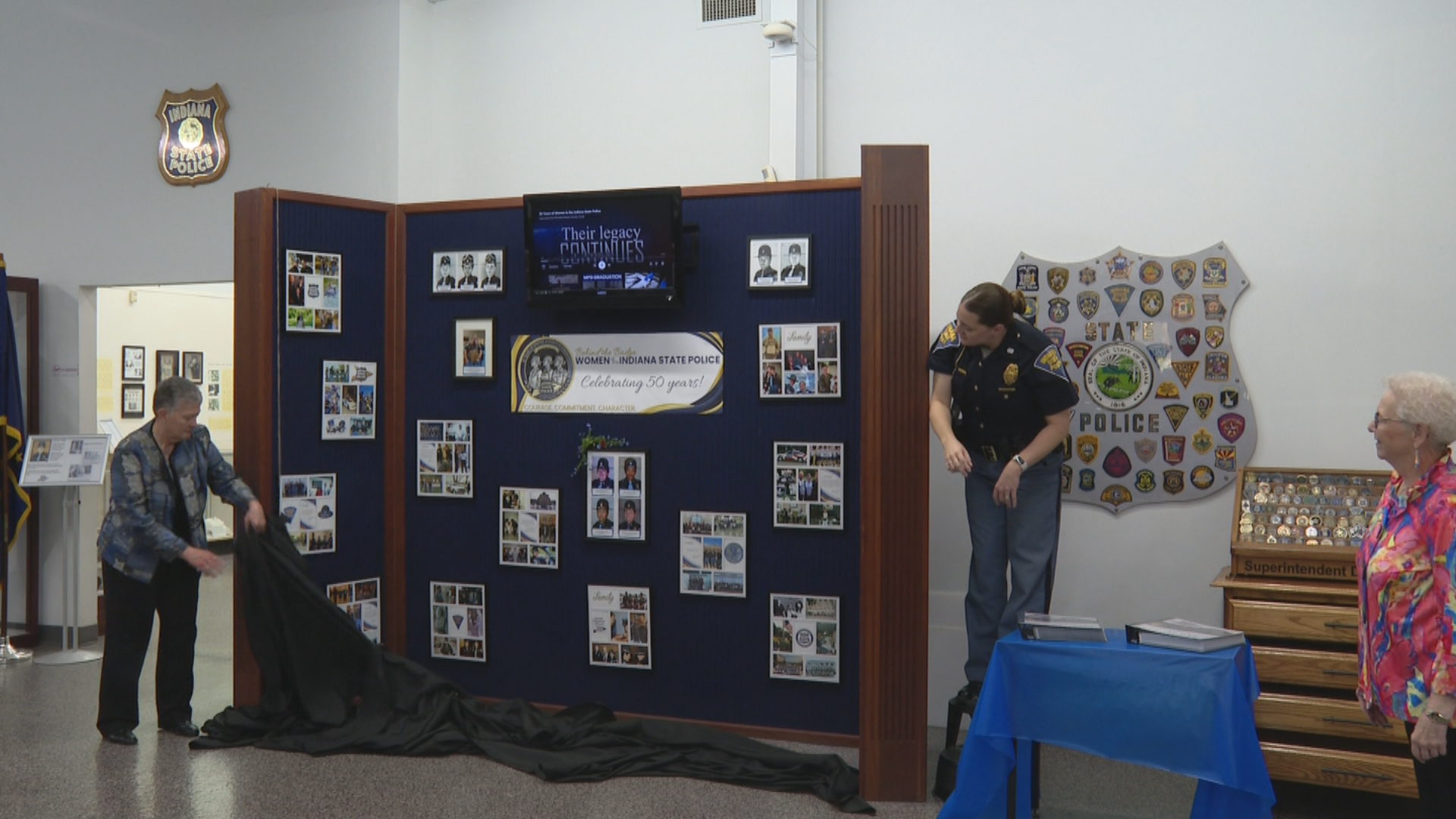 Indiana State Police unveils exhibit celebrating 50 years of women on the force