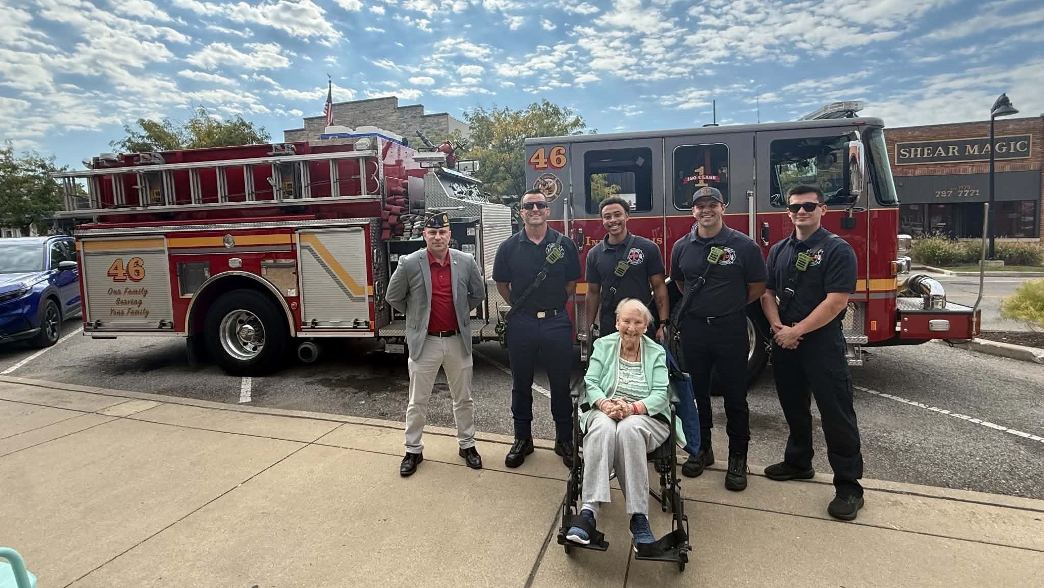 Indianapolis woman turns 100, honored by American Legion and IFD
