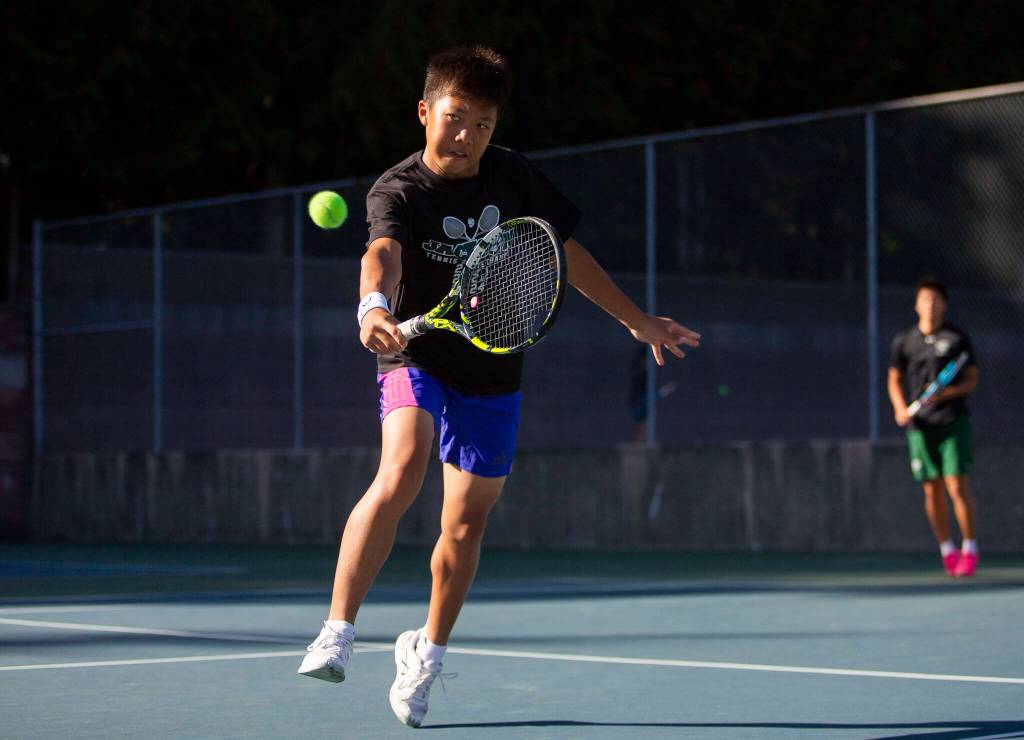 Jackson’s Samuel Song wins district boys tennis title.