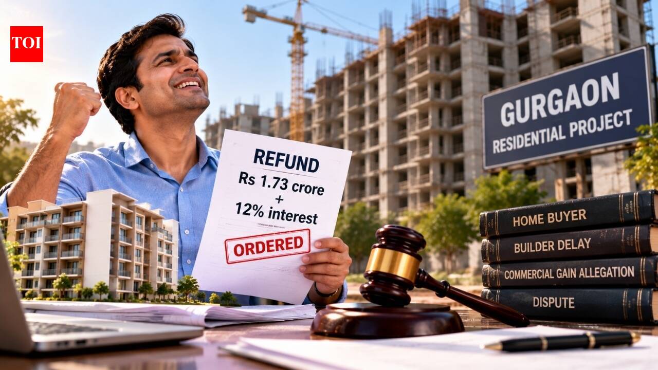 Man paid Rs 1.73 crore for Gurgaon flat, waited over a decade without possession; builder alleges homebuyer bought it for commercial gain, consumer commission awards refund with 12% interest & Rs 4 lakh
