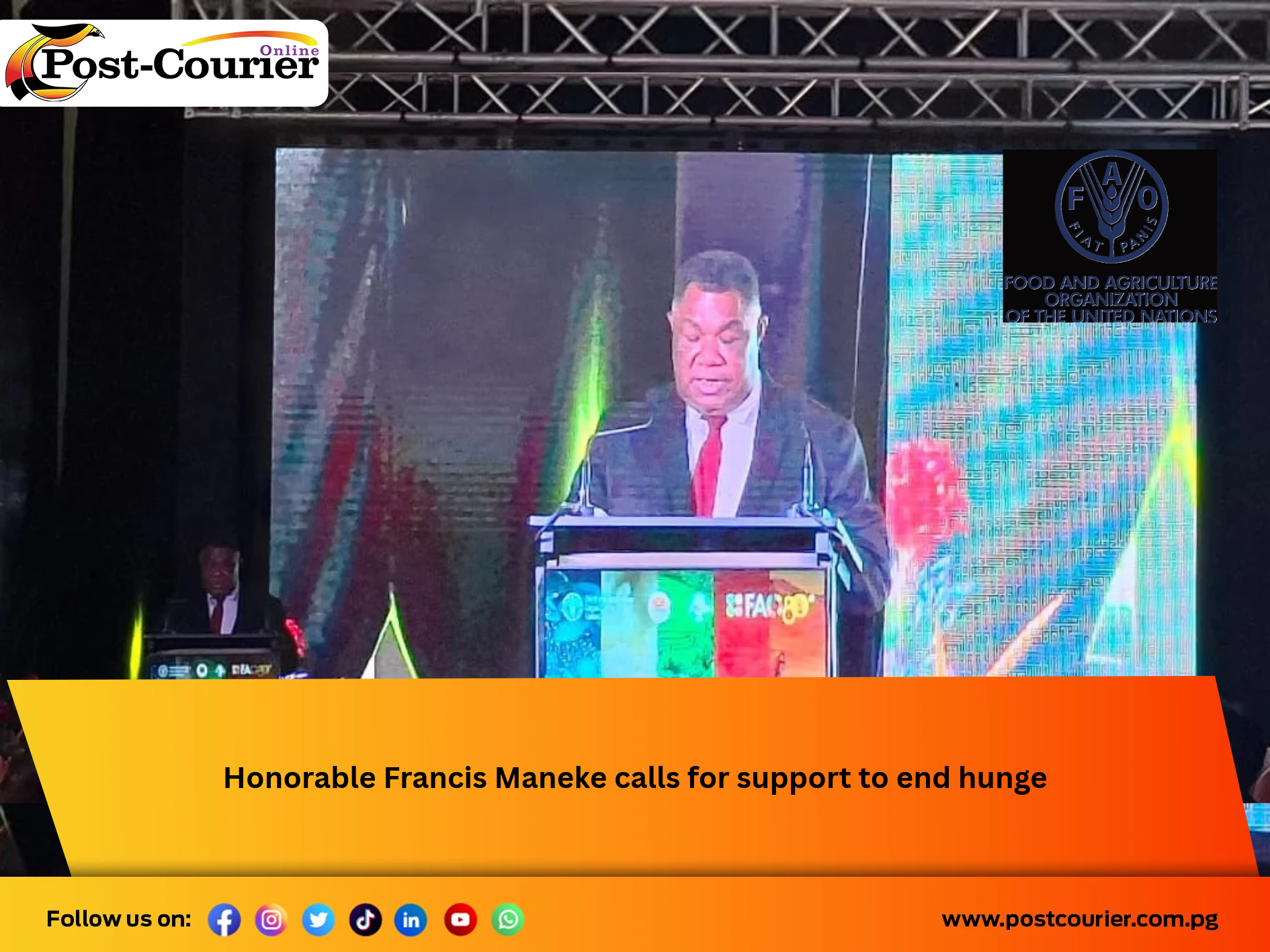 Maneke Calls for Support to End Hunger