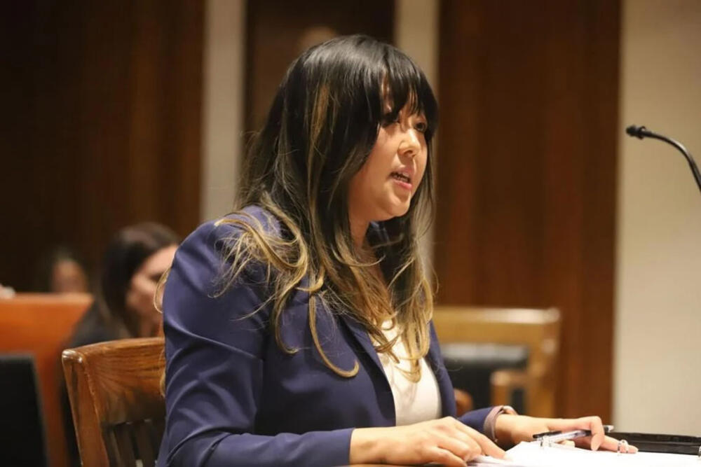 Public Safety Secretary Gina Kwon testifies at a State House hearing on Oct. 7, 2026. (Ella Adams/SHNS)