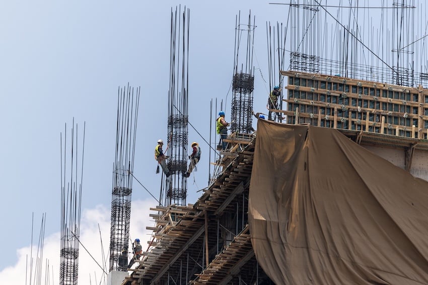 workers on a construction project