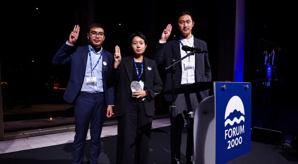 Myanmar’s anti-coup strike group and prominent activists awarded 6th Forum 2000 Award in Prague