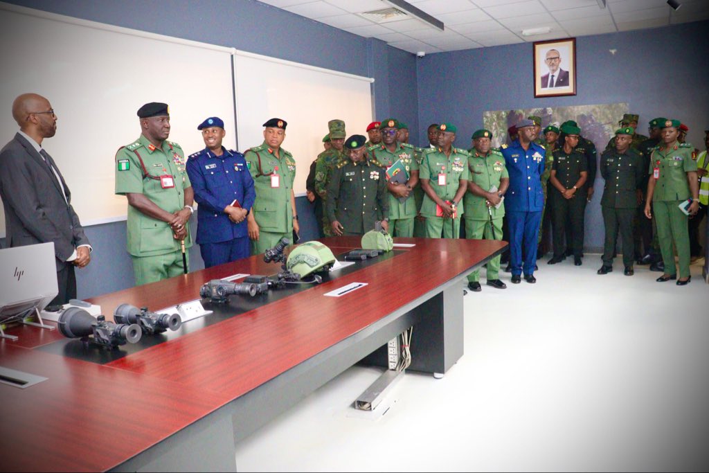 Nigerian Army Chief Tours Rwanda’s Military Equipment Factory