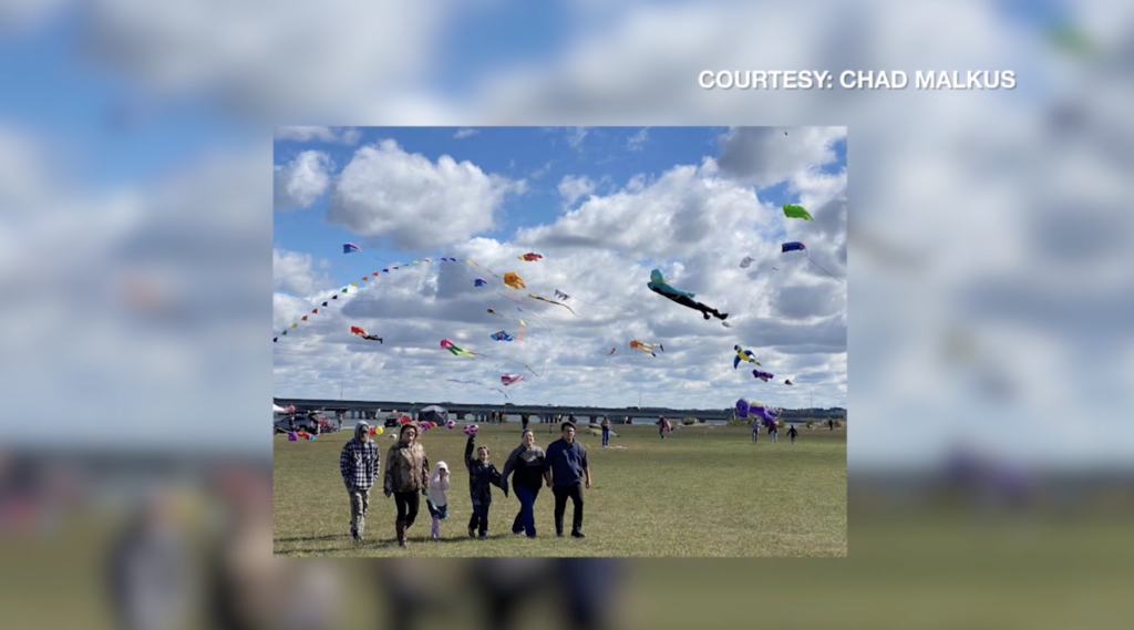 Organizers preparing for Kite Festival at Sailwinds Park