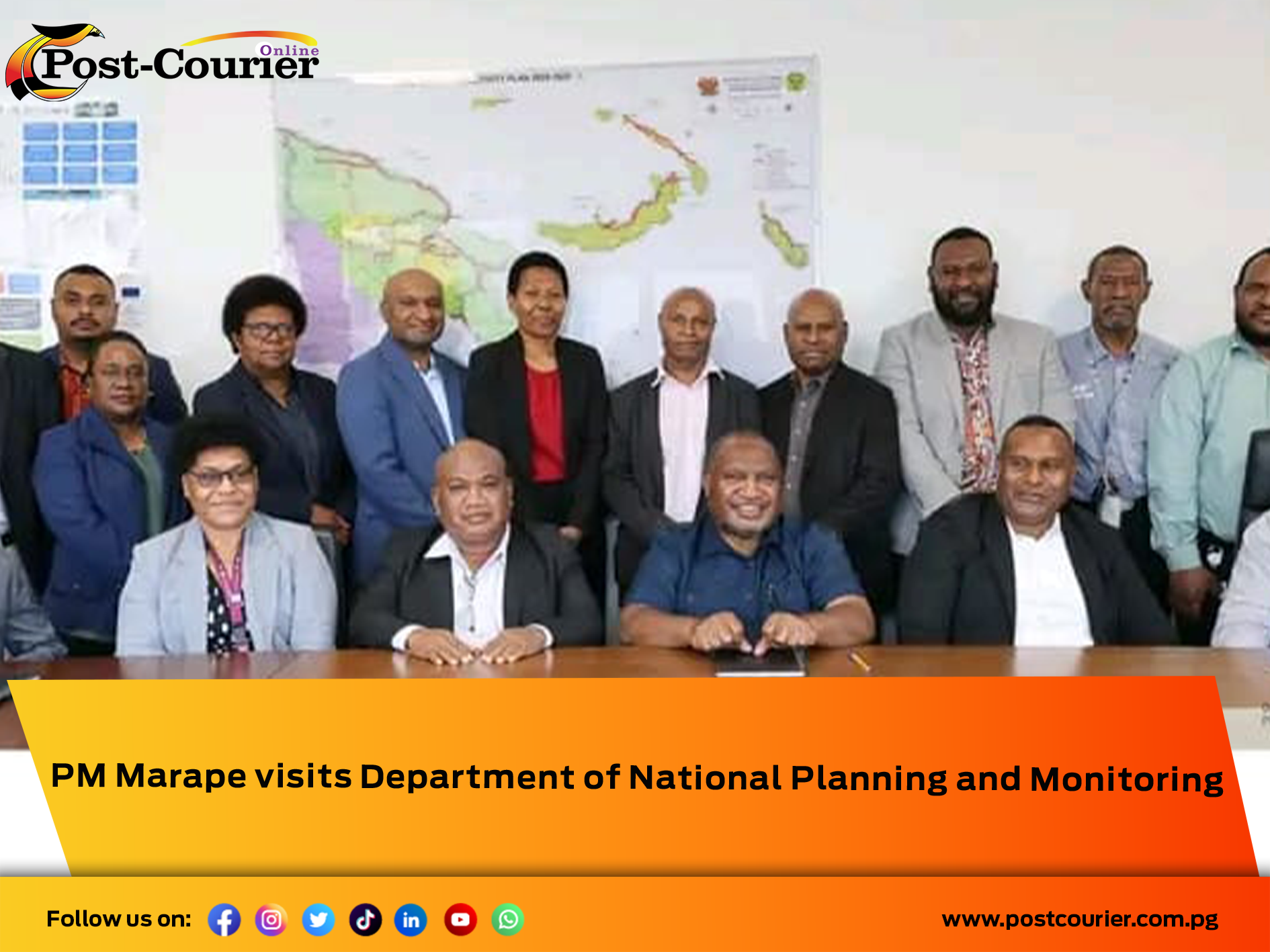 PM Marape visits the Department of National Planning and Monitoring