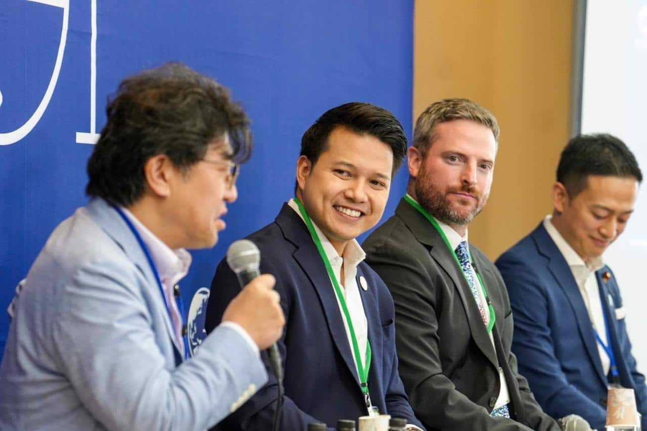 PHOTO: Brian Poe, Jack McCain, and Keishi Abe FOR STORY: Brian Poe urges global stakeholders to back PH in protecting WPS