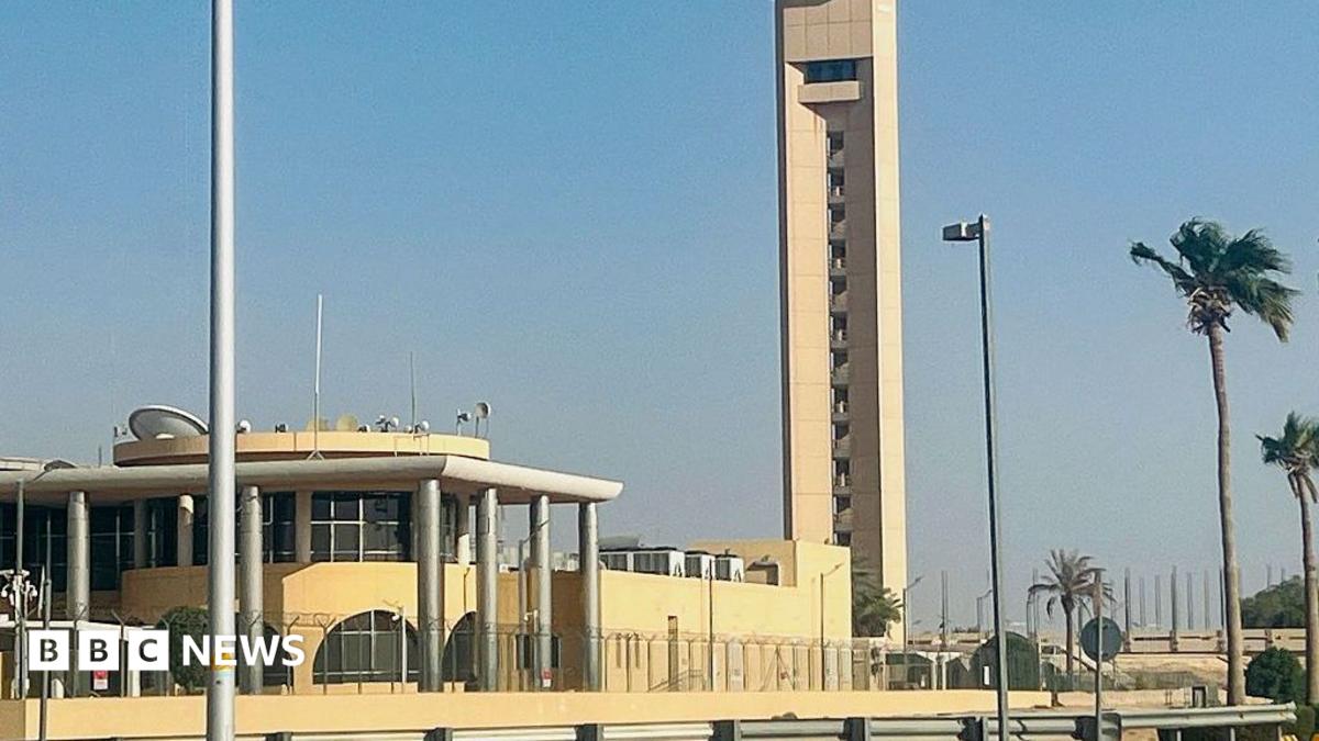 sand coloured buildings of King Khalid airport in Riyadh