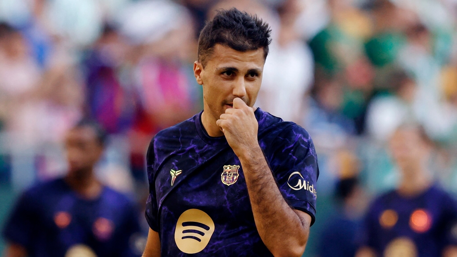 Rodri starting on bench vs PSG raises eyebrows about Barcelona midfielder's injury status ahead of El Clasico