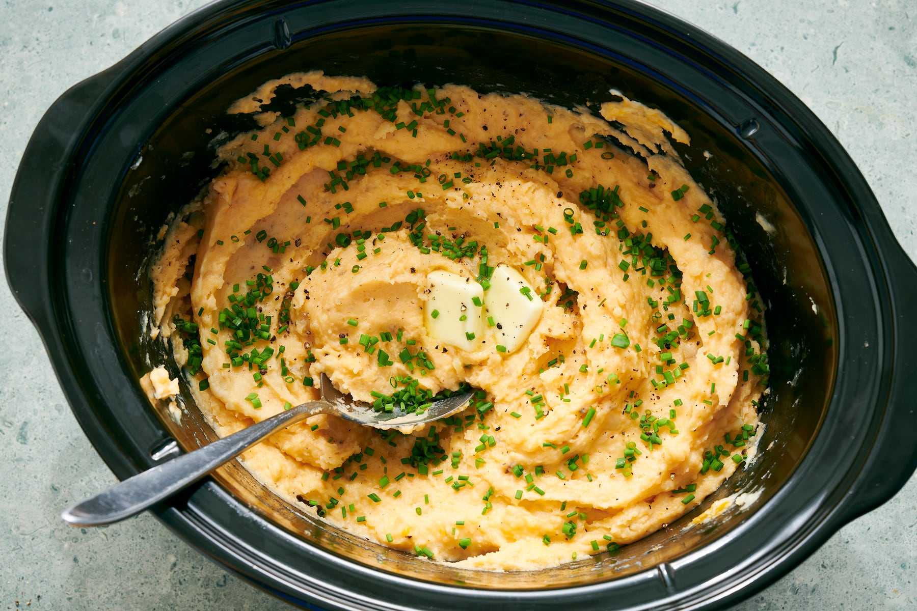 Slow-cooker cheddar mashed potatoes