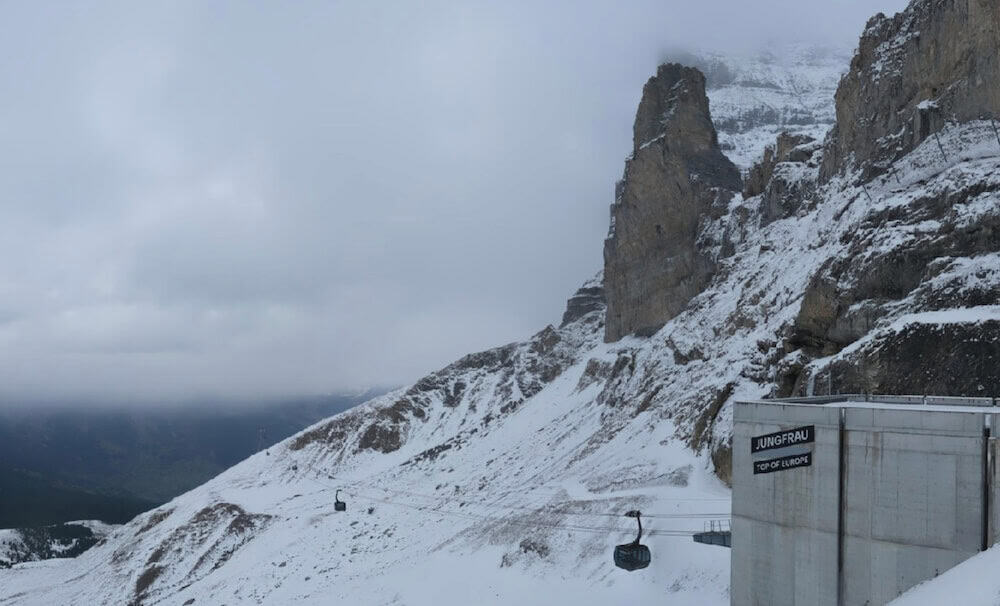 Snow returns to the Swiss Alps after a warm, dry start to autumn