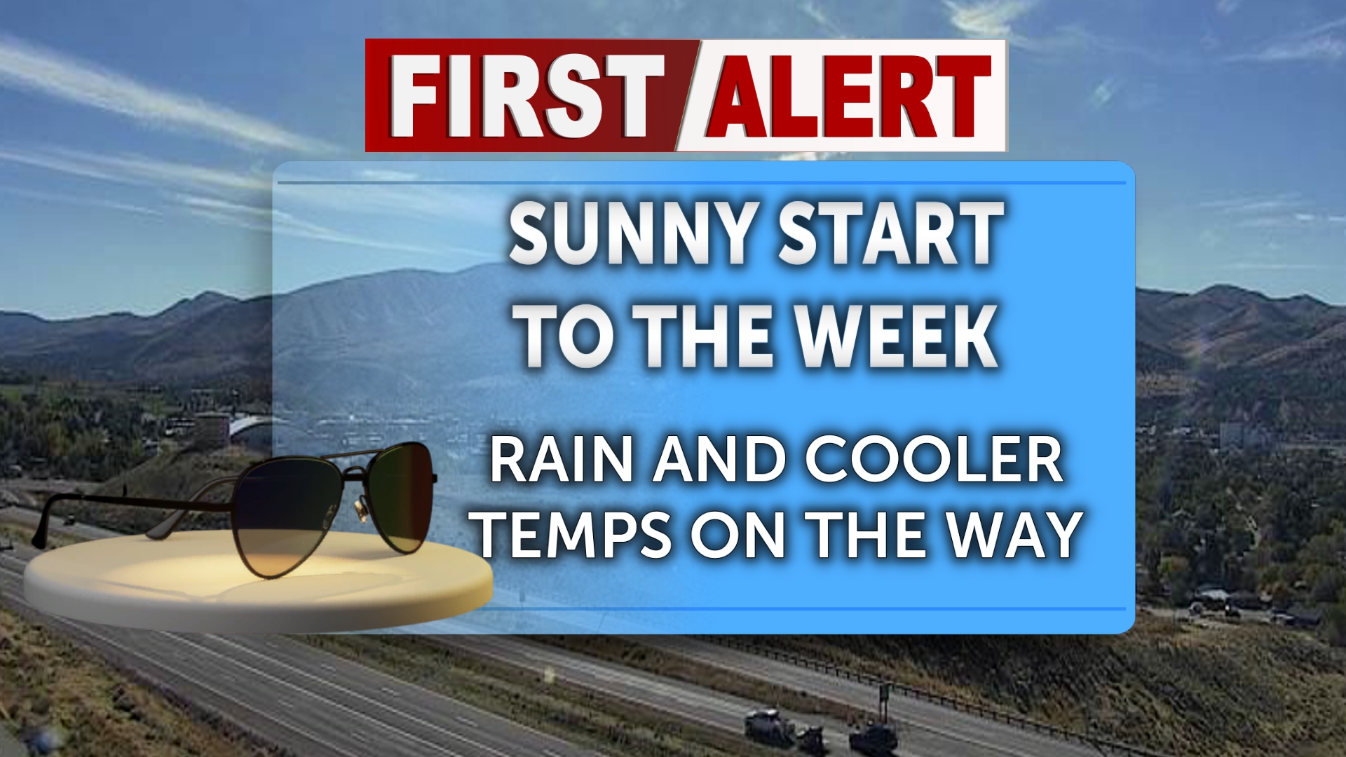 Sunny start to the week gives way to rain and storms later
