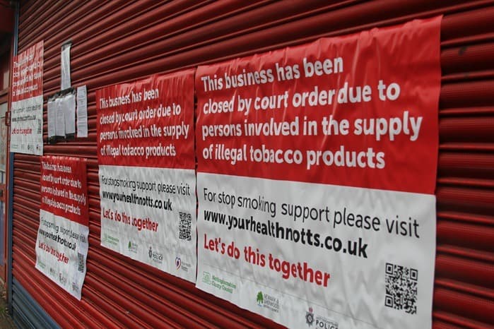 Sutton shop closed in crackdown on the illegal supply of tobacco products