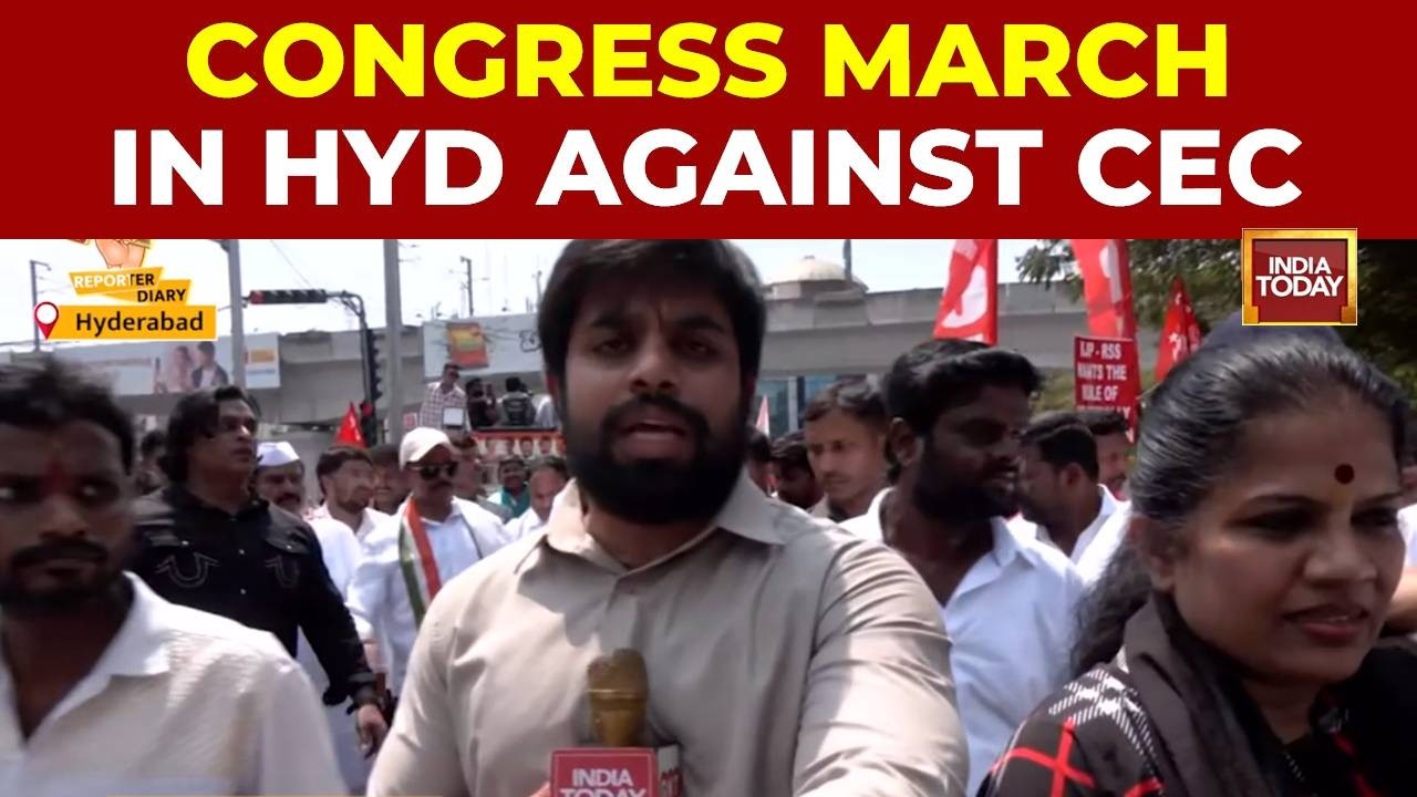 Telangana Congress Lok Bhavan March: CEC Resignation Demanded Over Voter List Row