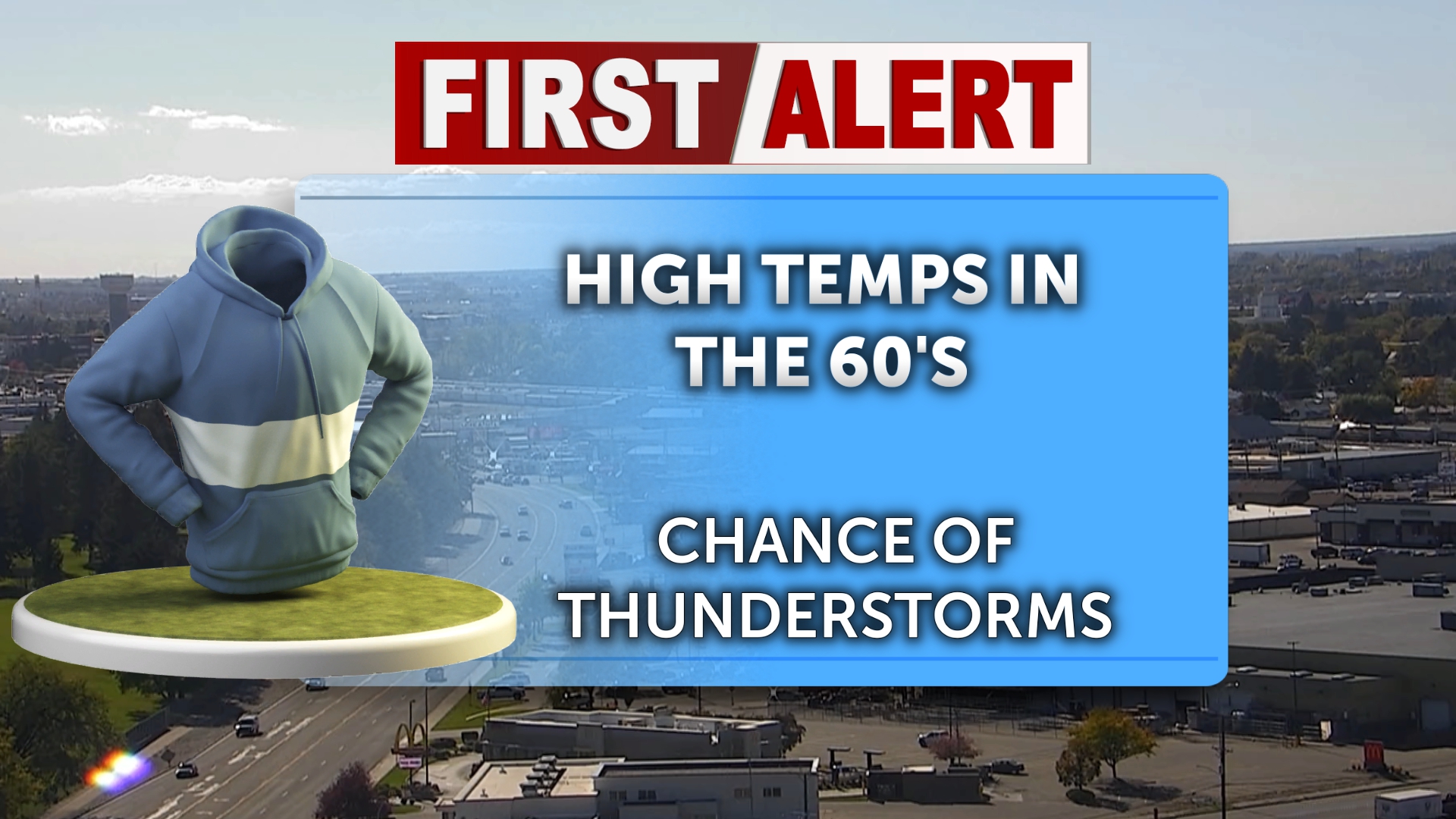 Temps in the 60's with a few showers and thunderstorms - LocalNews8.com