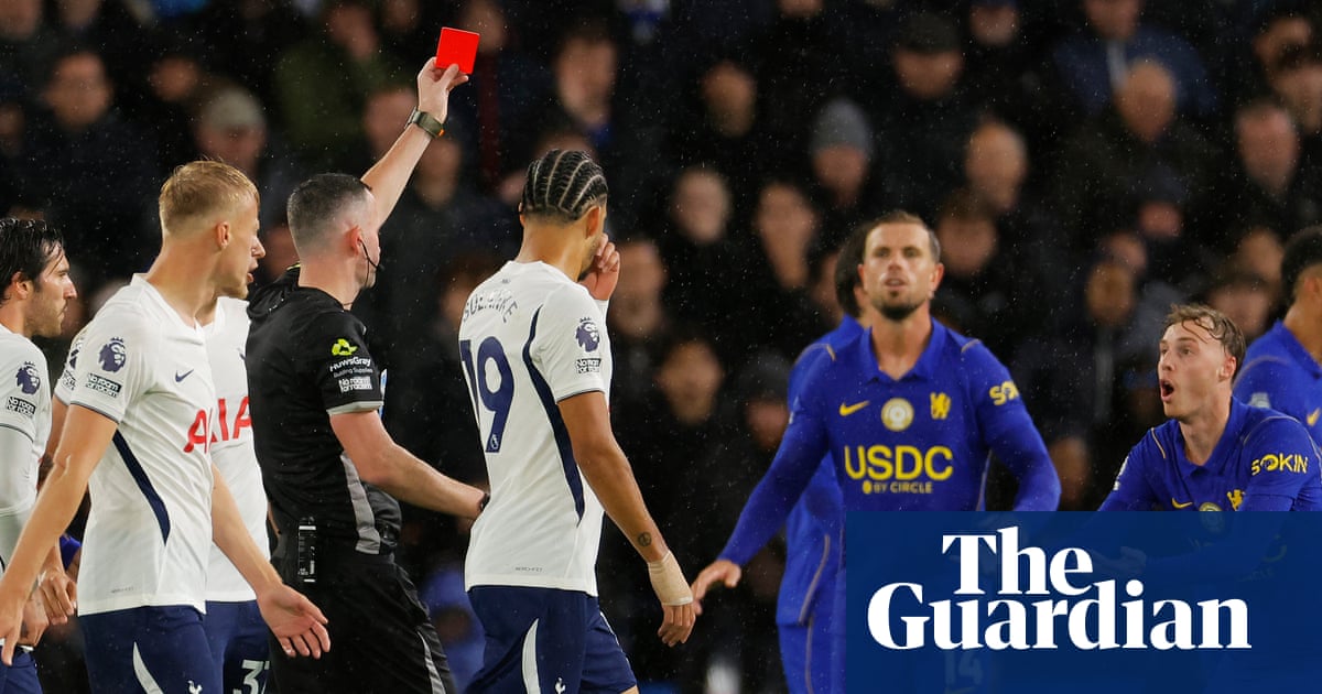 Tottenham stun Chelsea for second league win in a week as Cole Palmer is sent off | Premier League