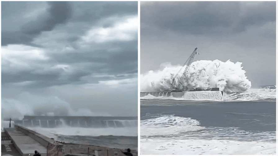 Typhoon Champi: Watch: Giant waves crash into Taiwan as Typhoon Champi leaves over 500 injured; 1 dead