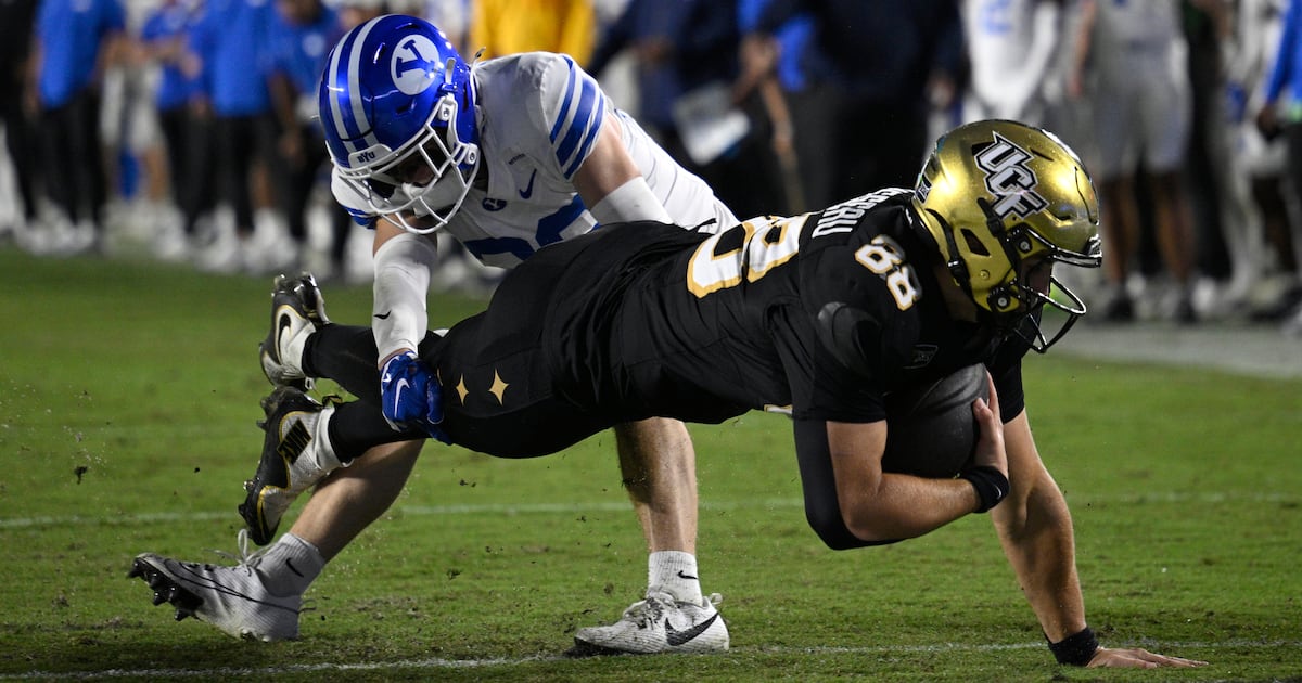 UCF knocks off No. 2 BYU 39-31 in double OT