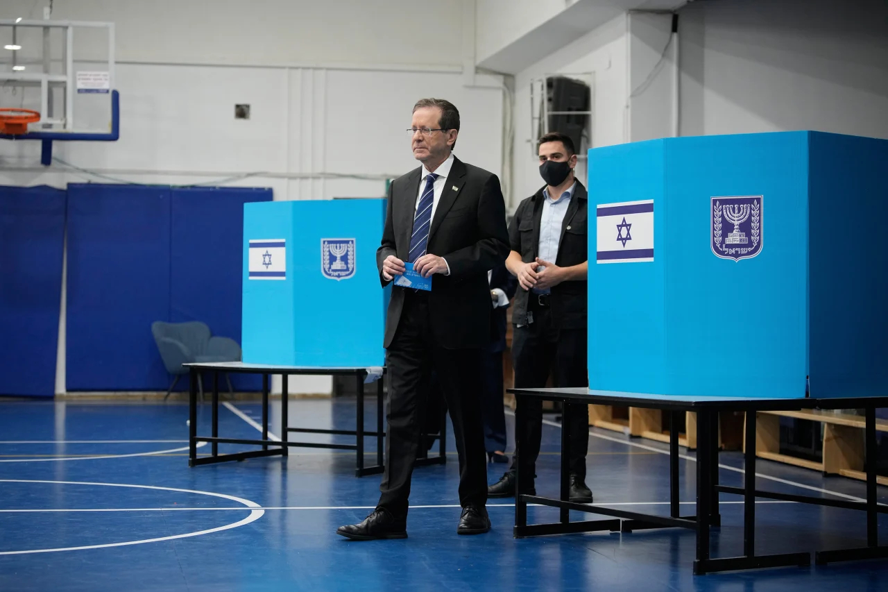 What is Israeli President Herzog's role after results are out?