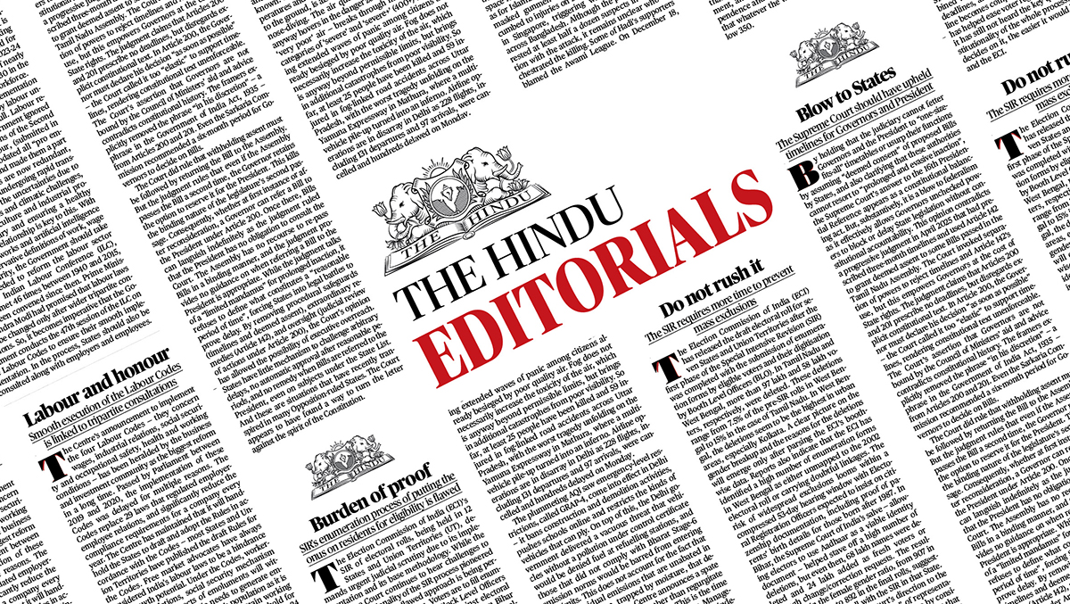 Editorials from The Hindu Newspaper