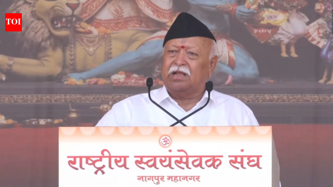 ‘Svabodh’ and national unity: Bhagwat’s top quotes from Vijayadashami address as Dhankhar attends RSS event | India News